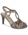 Snake print is always sexy, whether shiny or matte. Etienne Aigner's Orion sandals totally fit the mold with an interesting crisscross t-strap at the vamp.