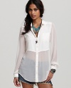 Free People Top - Best of Both Worlds Button Down