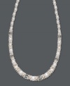 Add icy shine with this frosted piece by Charter Club. Necklace features white simulated pearls, clear plastic beads, and silver tone mixed metal details and setting. Approximate length: 17 inches + 3-1/2-inch extender.