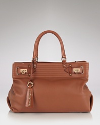 Just right for work or weekend, this soft leather tote captures the signature luxe Salvatore Ferragamo is know for.