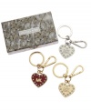 Show your love with a great gift: an MK keychain featuring a heart charm studded with pave stones. Comes in a bejeweled case.