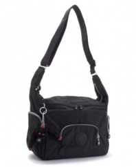 Have a taste for fun and adventure?  The all-purpose Europa shoulder bag from Kipling is the one for you.  It is  finished in water resistant nylon and includes a collectible monkey charm.