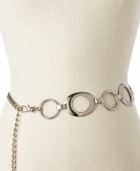 Accent your waist or hug your hips with this versatile chain belt by Nine West.