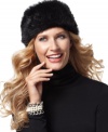 Define your winter with glamorous style. Forget the hat and go vintage with David & Young's faux fur headwrap.