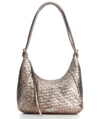 Get carried away with this stunning hobo by Elliott Lucca. Woven details and pretty silvertone hardware make this bag an instant obsession.