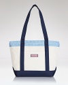 Vineyard Vines' totes have cult status among the prep set, so be the first to carry the brand's margarita-print style. In sturdy canvas, this bag carts everything from books to beach towels.