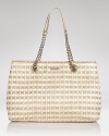 Park Avenue girls will love this woven tote from kate spade new york. A classic shape with cool chain-link accents, it perfects uptown polish with pearls and pumps.