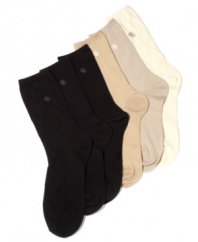 A 3-pack of classic trousers sock from an iconic brand: Lauren by Ralph Lauren.