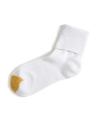 Classic style and comfort. Turn-cuff socks by Gold Toe. Come in a pack of six.