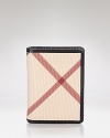 Burberry's sought-after check adorns this all-essential card case.