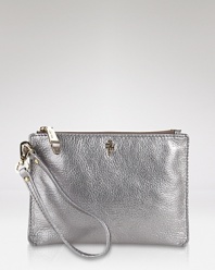 Sweat the small stuff. Cole Haan's chicly-sized leather pouch makes a slick case for the little things.
