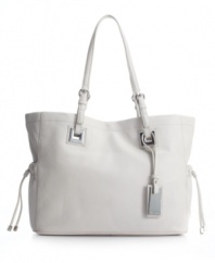 Roomy and refined, Calvin Klein's Exclusive tote walks the line between purse and briefcase with serious panache.