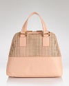 Punch up your daytime look with Z Spoke Zac Posen's perforated leather tote. Boasting double top handles and a roomy silhouette, it's got a practical edge.