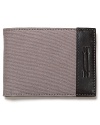A quality wallet from Ben Minkoff trimmed with fine leather and a handsome double arrow logo features five card slots to support all your essentials in style.