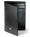 Crafted from black southern German full-grain cowhide with unique Montblanc shine, this business card holder includes a main compartment, 2 pockets for credit cards and an additional pocket.