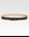 Plush guccissima leather with a tone on tone leather-covered buckle and light gold hardware.About 1.2 wideMade in Italy 