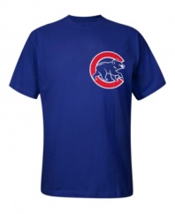 For every pitch, slide and dive, be there to represent your hometown heros with this Chicago Cubs T shirt from Majestic Apparel.