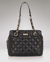 Carry your workday essentials in chic style with thi. quilted leather shoulder bag from kate spade new york/