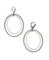 Let fashion come full circle with these chic drops by Judith Jack. Earrings feature two sparkling circles decorated with crystals and marcasite, set in sterling silver. Approximate drop: 2 inches.
