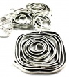 Unique City Gypsies Long Swirly Metal Wrap Long Necklace Antique Silver Tone Long 26 Chain