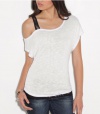 G by GUESS Madelin Love Lace Top, TRUE WHITE (MEDIUM)