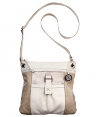 Keep things casual with this around-town crossbody from The Sak. Heavy stitching, antique brass-tone hardware and conveniently placed pockets add style to this functional design.