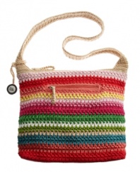 This relaxed design by The Sak puts a fashionable spin on classic crochet. Choose from a striped of solid exterior and this slouchy bag will have you ready for the weekend in no time.