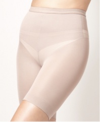 Discreetly hug your curves with Berkshire's no-leg shaper. The toning panel targets and smooths for form-fitting fashions.