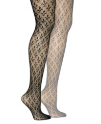 These semi-sheer tights by Berkshire bring flirty fun with an allover tulip pattern.