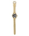 Show your stripes with this gold-plated watch from kate spade new york. It's zig-zag motif lends an on-trend touch to this practical piece, so wear it to hint at your wild side.