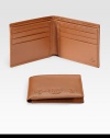 Smooth leather design accented by an embroidered interlocking G horsebit detail.Two billfold compartmentsSix card slots4W x 4H x 1DLeatherMade in Italy