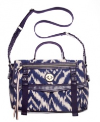 Covered in a summer-ready ikat print, this Teen Vogue design will keep you on trend all season long. This classic messenger silhouette is perfect for work or play and features a comfortable crossbody strap for on-the-go days and nights.