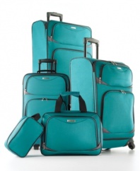 Make it a great getaway with this all-inclusive collection of travel-ready luggage. Simply functional and superbly spacious, you'll get five durable bags-boasting side-bound construction and EVA foam backings-to keep your travels running smoothly and packed with amazing experiences. Three-year warranty.