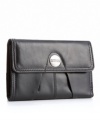 Carry it all and more with Kenneth Cole's Button Up leather indexer wallet.