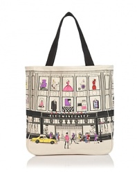 Carry all your essentials in true Bloomingdale's style with this oversized canvas tote, printed with the storefront of our iconic 59th Street flagship store.