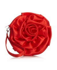 This stunning rosette evening clutch by Jessica McClintock will be the talk of the fête! Paired with a little black dress and bright red pumps you're sure to be the belle of any ball.