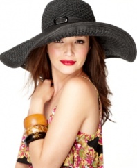 Grand fashion. With a packable design, this super floppy hat from Nine West folds up for easy on-the-go summer travels.