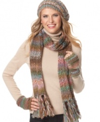 Bring an easy bohemian touch to harsh winter days with this lovely scarf by Cejon.
