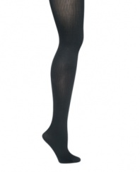 Create mile-long legs with these cozy, vertically ribbed tights by Berkshire.