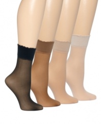 Silky and lightweight, these sheer anklets from Berkshire are the perfect finishing touch for that ladylike look.