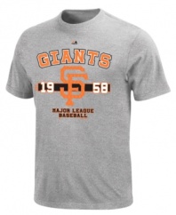 Get ready to rally! Cheer your San Francisco Giants to a win in this MLB t-shirt from Majestic.