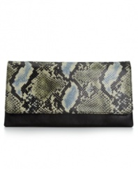 A must-have for the sassy girl at heart. This sleek python print clutch from Style&co. is the perfect companion for your fave night-out frock.