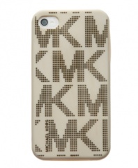 Sometimes a soft touch is all you need, so check out this sleek iPhone case from MICHAEL Michael Kors. Dressed up in a perforated signature pattern, the soft silicone keeps your iPhone covered and coddled.