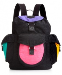Crave cool colorblocking? This fashionista-worthy backpack from Kipling definitely satisfies. Plenty of external pockets keep essentials easily at hand, while the generous interior stashes everything you'd need for a sojourn in the city or a country weekend away.