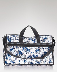 Cooly blending practical design with a fashionable feel, LeSportsac' printed nylon duffel makes a smart travel companion.