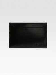 Modern, masculine design crafted in Italy from smooth leather with logo detail.Two card slotsLeather4W x 3HMade in Italy