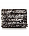 Be stunning in sequins. An adorable wristlet from BCBGeneration covered with look-at-me sequins and shiny nickel hardware.
