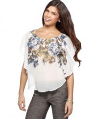 Be garden party pretty in this chiffon top from BCX that wears as light as air!
