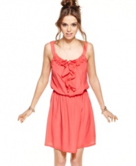 Commit to fresh-as-spring style in this dress from Wishes Wishes Wishes, where an assembly of ruffles cascade along the bodice of a dress of pretty hue.