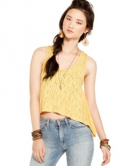 A swingy sweater from American Rag adds a pop of color to any outfit. Try it with jeans or layer it with a tank top.